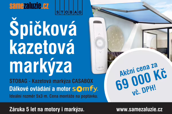Špičková kazetová markýza CASABOX