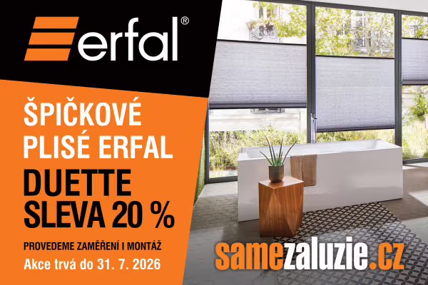 Erfal - Plisé žaluzie ve slevě